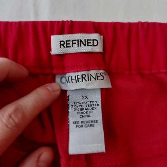 Catherine's Refined Red Pant 2x Elastic Back - Picture 11 of 11